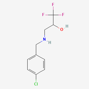 3-{[(4-Chlorophenyl)methyl]amino}-1,1,1-trifluoropropan-2-ol