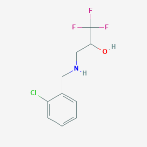 molecular formula C10H11ClF3NO B3037512 3-[(2-氯苄基)氨基]-1,1,1-三氟-2-丙醇 CAS No. 478081-36-6