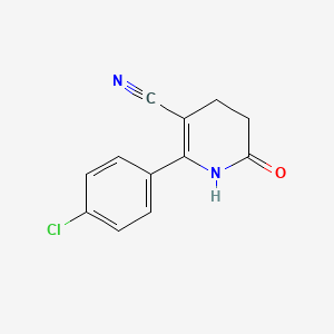 molecular formula C12H9ClN2O B3037514 2-(4-Chlorophenyl)-6-oxo-1,4,5,6-tetrahydropyridine-3-carbonitrile CAS No. 478081-46-8