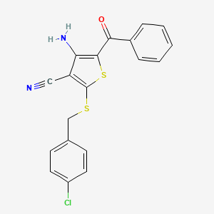 4-Amino-5-benzoyl-2-[(4-chlorobenzyl)sulfanyl]-3-thiophenecarbonitrile