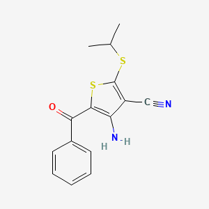 4-Amino-5-benzoyl-2-(isopropylsulfanyl)-3-thiophenecarbonitrile