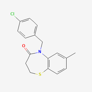 molecular formula C17H16ClNOS B3037528 5-(4-氯苄基)-7-甲基-2,3-二氢-1,5-苯并噻则平-4(5H)-酮 CAS No. 478246-68-3