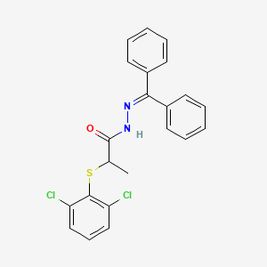 molecular formula C22H18Cl2N2OS B3037530 2-[(2,6-二氯苯基)硫代]-N'-(二苯亚甲基)丙酰肼 CAS No. 478247-07-3