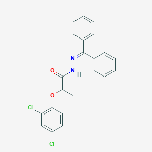 molecular formula C22H18Cl2N2O2 B3037531 N-(benzhydrylideneamino)-2-(2,4-dichlorophenoxy)propanamide CAS No. 478247-08-4