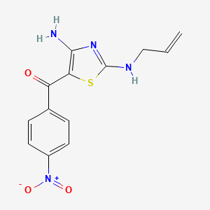 molecular formula C13H12N4O3S B3037533 [2-(Allylamino)-4-amino-1,3-thiazol-5-yl](4-nitrophenyl)methanone CAS No. 478247-68-6