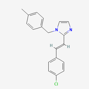 2-[(E)-2-(4-chlorophenyl)ethenyl]-1-[(4-methylphenyl)methyl]imidazole
