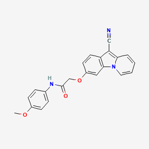 molecular formula C22H17N3O3 B3037535 2-[(10-cyanopyrido[1,2-a]indol-3-yl)oxy]-N-(4-methoxyphenyl)acetamide CAS No. 478247-99-3