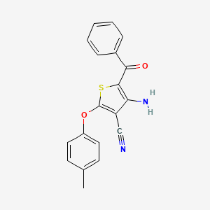 molecular formula C19H14N2O2S B3037536 4-Amino-5-benzoyl-2-(4-methylphenoxy)-3-thiophenecarbonitrile CAS No. 478248-08-7