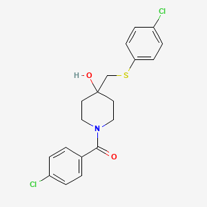(4-Chlorophenyl)(4-{[(4-chlorophenyl)sulfanyl]methyl}-4-hydroxypiperidino)methanone