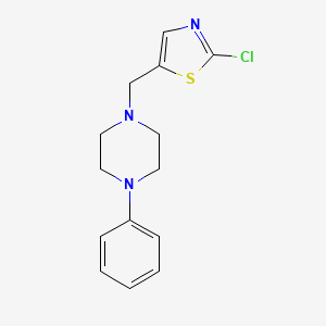 molecular formula C14H16ClN3S B3037541 1-[(2-Chloro-1,3-thiazol-5-yl)methyl]-4-phenylpiperazine CAS No. 478248-87-2