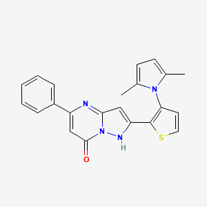 molecular formula C22H18N4OS B3037543 2-[3-(2,5-dimethyl-1H-pyrrol-1-yl)-2-thienyl]-5-phenylpyrazolo[1,5-a]pyrimidin-7-ol CAS No. 478249-00-2