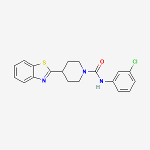 molecular formula C19H18ClN3OS B3037546 4-(1,3-benzothiazol-2-yl)-N-(3-chlorophenyl)tetrahydro-1(2H)-pyridinecarboxamide CAS No. 478256-80-3