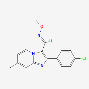 molecular formula C16H14ClN3O B3037547 2-(4-chlorophenyl)-7-methylimidazo[1,2-a]pyridine-3-carbaldehyde O-methyloxime CAS No. 478257-10-2