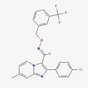 2-(4-chlorophenyl)-7-methylimidazo[1,2-a]pyridine-3-carbaldehyde O-[3-(trifluoromethyl)benzyl]oxime