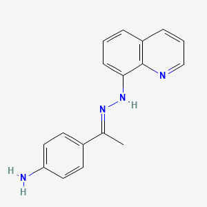molecular formula C17H16N4 B3037551 1-(4-aminophenyl)-1-ethanone N-(8-quinolinyl)hydrazone CAS No. 478258-24-1