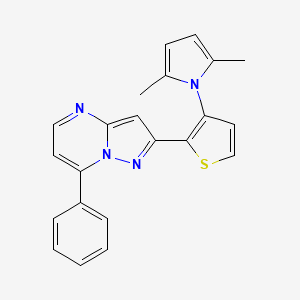 molecular formula C22H18N4S B3037555 2-[3-(2,5-dimethyl-1H-pyrrol-1-yl)-2-thienyl]-7-phenylpyrazolo[1,5-a]pyrimidine CAS No. 478258-98-9