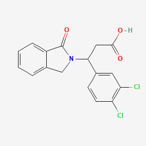 molecular formula C17H13Cl2NO3 B3037556 3-(3,4-dichlorophenyl)-3-(1-oxo-1,3-dihydro-2H-isoindol-2-yl)propanoic acid CAS No. 478260-04-7