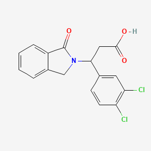 molecular formula C17H13Cl2NO3 B3037556 3-(3,4-二氯苯基)-3-(1-氧代-1,3-二氢-2H-异吲哚-2-基)丙酸 CAS No. 478260-04-7