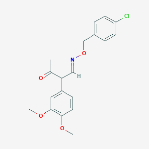 molecular formula C19H20ClNO4 B3037561 2-(3,4-dimethoxyphenyl)-3-oxobutanal O-(4-chlorobenzyl)oxime CAS No. 478260-69-4