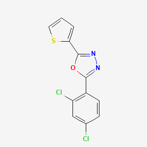 molecular formula C12H6Cl2N2OS B3037562 2-(2,4-二氯苯基)-5-(2-噻吩基)-1,3,4-恶二唑 CAS No. 478260-89-8