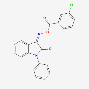 molecular formula C21H13ClN2O3 B3037564 [(Z)-(2-Oxo-1-phenylindol-3-ylidene)amino] 3-chlorobenzoate CAS No. 478261-27-7