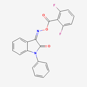 molecular formula C21H12F2N2O3 B3037566 [(Z)-(2-Oxo-1-phenylindol-3-ylidene)amino] 2,6-difluorobenzoate CAS No. 478261-32-4