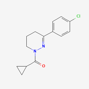 molecular formula C14H15ClN2O B3037567 [3-(4-氯苯基)-5,6-二氢-1(4H)-吡哒嗪基](环丙基)甲酮 CAS No. 478261-57-3