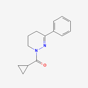 molecular formula C14H16N2O B3037568 cyclopropyl[3-phenyl-5,6-dihydro-1(4H)-pyridazinyl]methanone CAS No. 478261-58-4