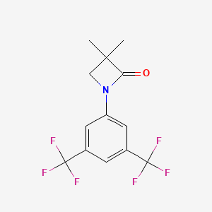 molecular formula C13H11F6NO B3037569 1-[3,5-Bis(trifluoromethyl)phenyl]-3,3-dimethylazetidin-2-one CAS No. 478261-83-5