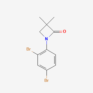molecular formula C11H11Br2NO B3037570 1-(2,4-二溴苯基)-3,3-二甲基氮杂环丁-2-酮 CAS No. 478262-01-0
