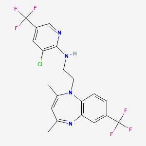 3-chloro-N-[2-[2,4-dimethyl-7-(trifluoromethyl)-1,5-benzodiazepin-1-yl]ethyl]-5-(trifluoromethyl)pyridin-2-amine