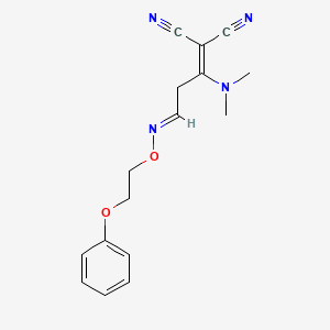 2-{1-(Dimethylamino)-3-[(2-phenoxyethoxy)imino]propylidene}malononitrile