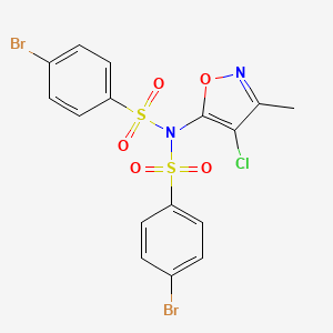 molecular formula C16H11Br2ClN2O5S2 B3037574 4-溴-N-[(4-溴苯)磺酰基]-N-(4-氯-3-甲基-5-异恶唑基)苯磺酰胺 CAS No. 478262-49-6