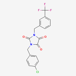 1-(4-chlorobenzyl)-3-[3-(trifluoromethyl)benzyl]-1H-imidazole-2,4,5(3H)-trione