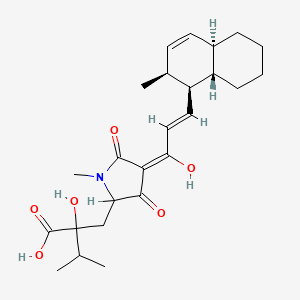 2-[[(4E)-4-[(E)-3-[(1S,2S,4aR,8aS)-2-methyl-1,2,4a,5,6,7,8,8a-octahydronaphthalen-1-yl]-1-hydroxyprop-2-enylidene]-1-methyl-3,5-dioxopyrrolidin-2-yl]methyl]-2-hydroxy-3-methylbutanoic acid