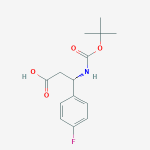 (S)-3-((tert-Butoxycarbonyl)amino)-3-(4-fluorophenyl)propanoic acid