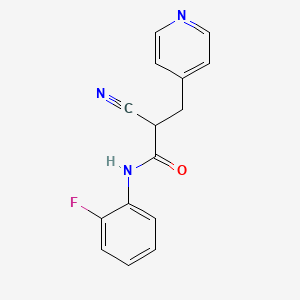 molecular formula C15H12FN3O B3037582 2-cyano-N-(2-fluorophenyl)-3-(pyridin-4-yl)propanamide CAS No. 483359-47-3