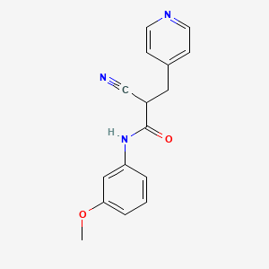 2-cyano-N-(3-methoxyphenyl)-3-(pyridin-4-yl)propanamide