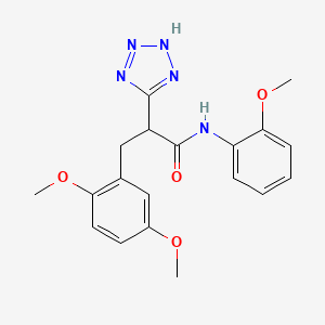 3-(2,5-dimethoxyphenyl)-N-(2-methoxyphenyl)-2-(2H-tetrazol-5-yl)propanamide