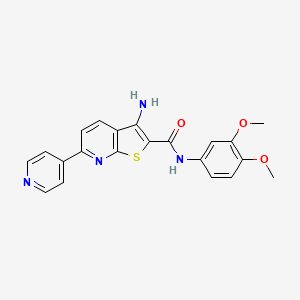 3-amino-N-(3,4-dimethoxyphenyl)-6-pyridin-4-ylthieno[2,3-b]pyridine-2-carboxamide
