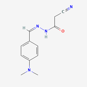 molecular formula C12H14N4O B3037599 2-cyano-N'-{[4-(dimethylamino)phenyl]methylene}acetohydrazide CAS No. 4974-48-5