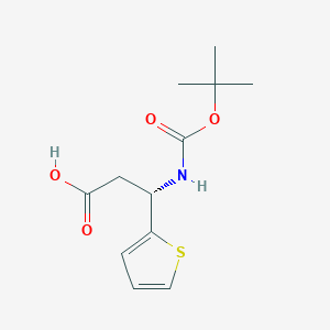 molecular formula C12H17NO4S B3037605 Boc-(S)-3-Amino-3-(2-thienyl)-propionic acid CAS No. 500770-66-1