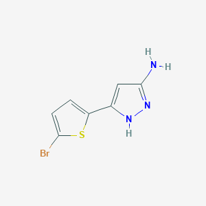 molecular formula C7H6BrN3S B3037609 3-(5-溴噻吩-2-基)-1H-吡唑-5-胺 CAS No. 502133-10-0