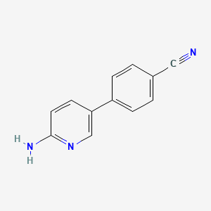 molecular formula C12H9N3 B3037611 4-(6-Aminopyridin-3-yl)benzonitrile CAS No. 503536-78-5