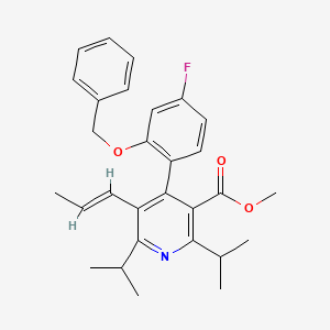 (E)-methyl 4-(2-(benzyloxy)-4-fluorophenyl)-2,6-diisopropyl-5-(prop-1-enyl)nicotinate
