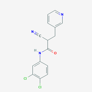 B3037616 2-cyano-N-(3,4-dichlorophenyl)-3-pyridin-3-ylpropanamide CAS No. 505065-30-5