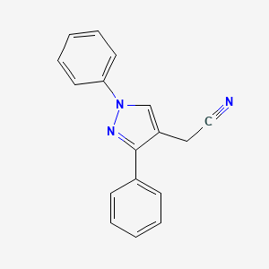 molecular formula C17H13N3 B3037624 (1,3-Diphenyl-1H-pyrazol-4-YL)-acetonitrile CAS No. 50781-53-8