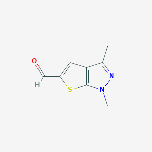 molecular formula C8H8N2OS B3037628 1,3-Dimethyl-1H-thieno[2,3-c]pyrazole-5-carbaldehyde CAS No. 50880-19-8