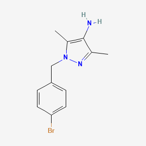 molecular formula C12H14BrN3 B3037646 1-(4-bromobenzyl)-3,5-dimethyl-1H-pyrazol-4-amine CAS No. 514801-02-6
