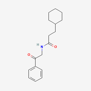 molecular formula C17H23NO2 B3037650 3-cyclohexyl-N-(2-oxo-2-phenylethyl)propanamide CAS No. 519166-72-4